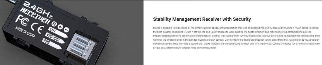 UDI Saurus RC B&aring;t - Gr&oslash;nn 2.4GHz