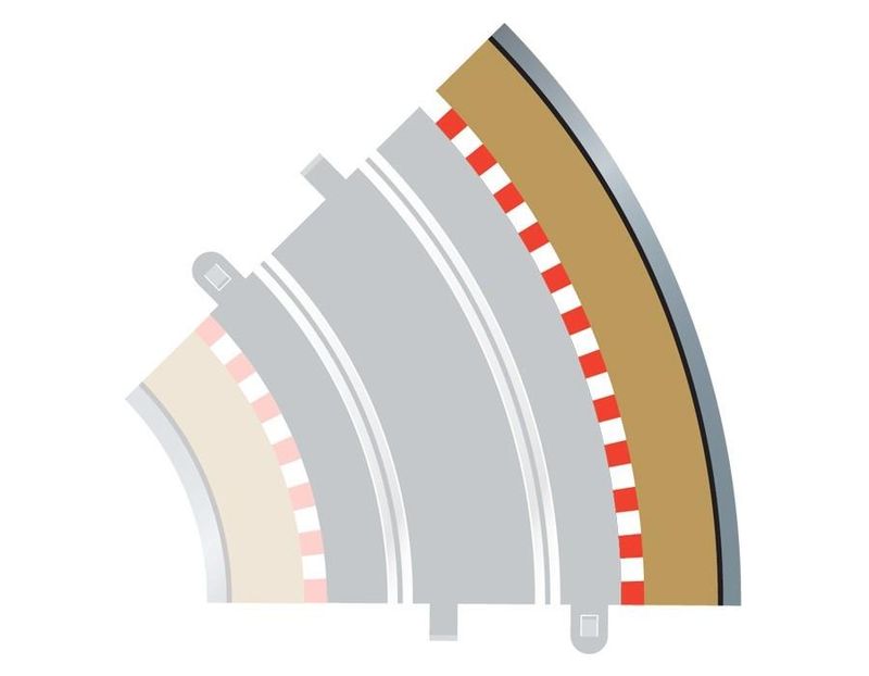 Scalextric C8228 - Boarders Radius 2 outer - 4stk