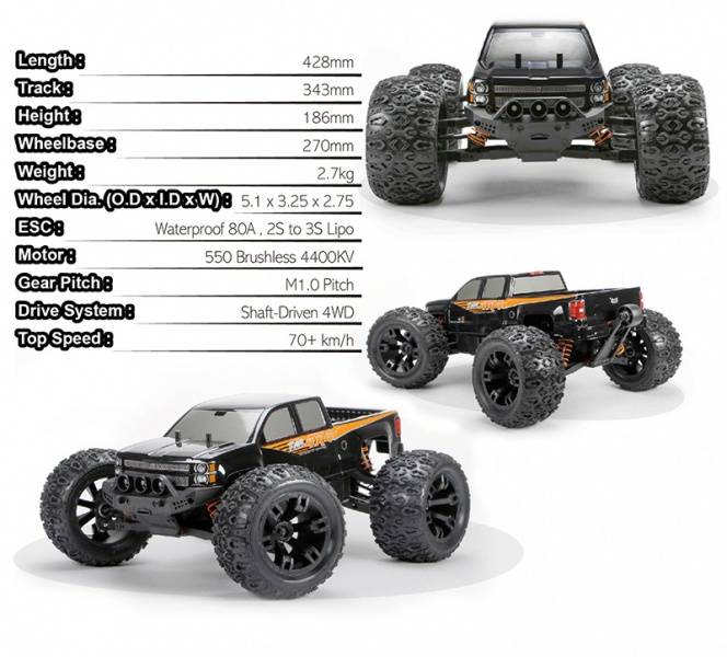 Team Magic 1/10 E5 MONSTER TRUCK-BRUSHLESS VER.