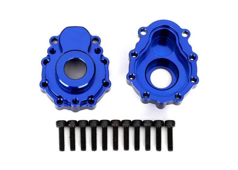 Traxxas 8251X Portal Housing Outer Alu Blue Front/Rear (2) TRX-4