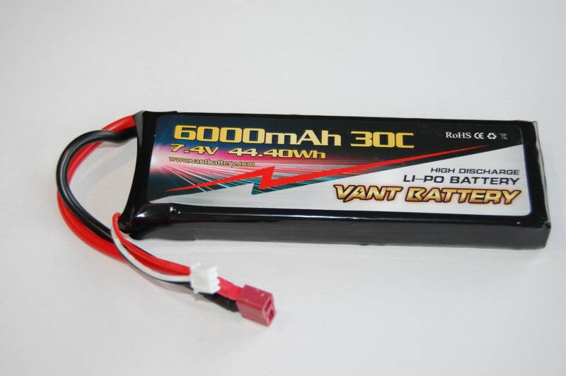 Vant 7.4V 6000mAh 30C DEANS  XH