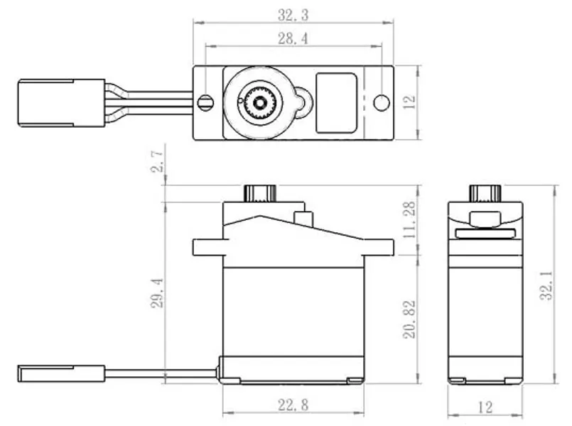 Savox SH-0254 Plus Servo 3,9Kg 0,13s Alu Micro