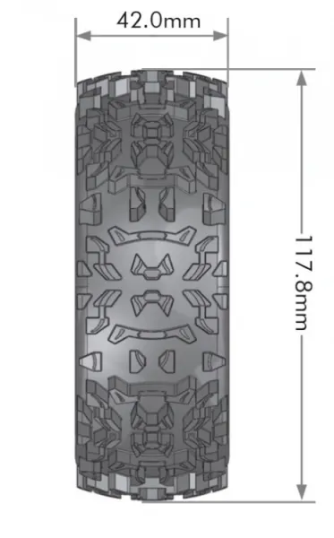 Louise 3130SB Tire & Wheel B-PIONEER 1/8 Buggy Soft Black (2)