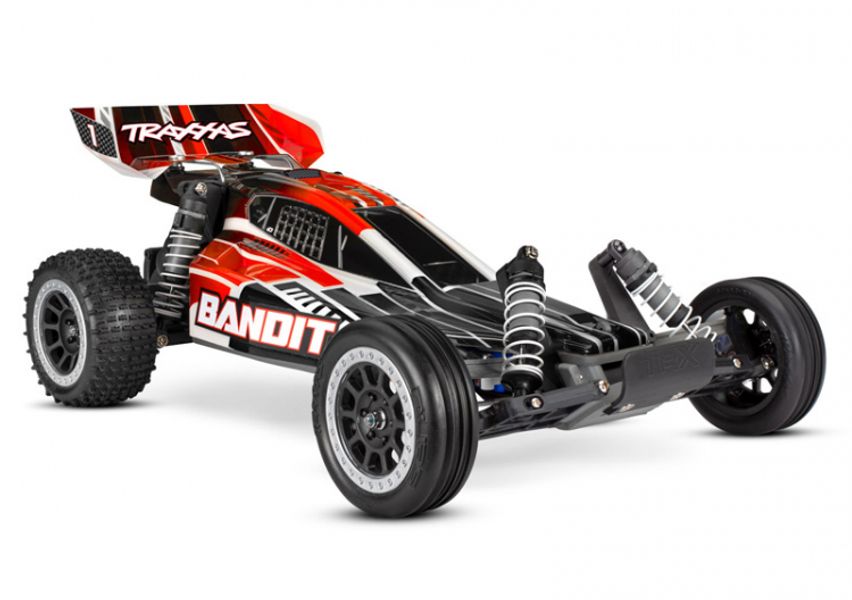 Traxxas Bandit 2WD 1/10 RTR TQ Red- With Battery/USB Charger
