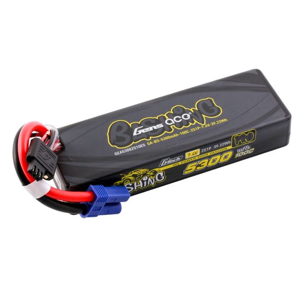 Gens Ace 2s 5300mAh 100C EC5 Bashing G-Tech