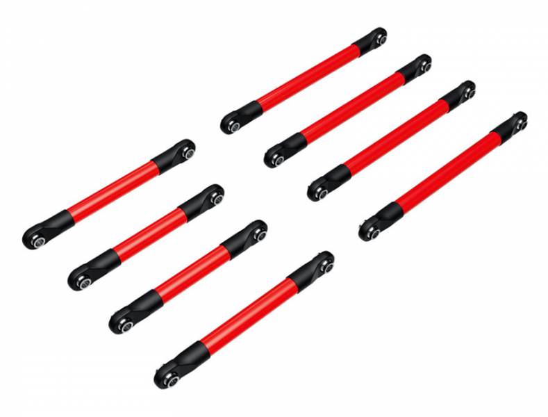 Traxxas 9749-RED Suspension Link Alu Set F&B Red TRX-4M