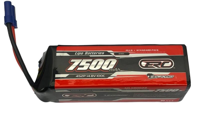 Sunpadow ERC LiPo 4s 7500mAh 100C EC5