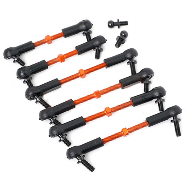 Yeah R 7075 ALUMINUM TIE ROD SET FOR HPI RS4 SPORT3 ORANGE