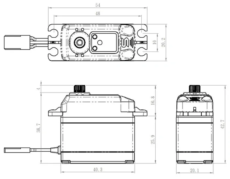 Savox SB-2271SG Plus Servo 20Kg 0,065s HV Alu Brushless Steel Gear