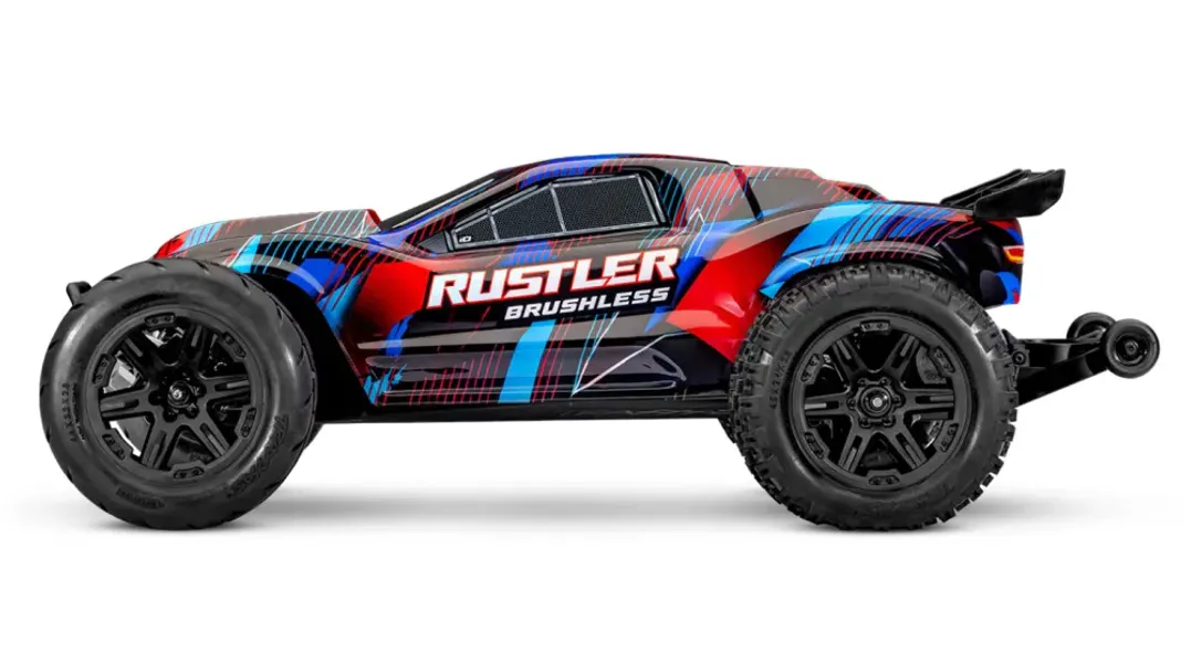 Traxxas 37454-4-Red Rustler 2WD 1/10 HD VX3 BL 3S RTR