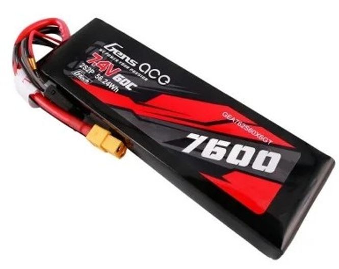 Hovedbilde 2s 7600mAh - 60C - Gens Ace PCM G-Tech XT60