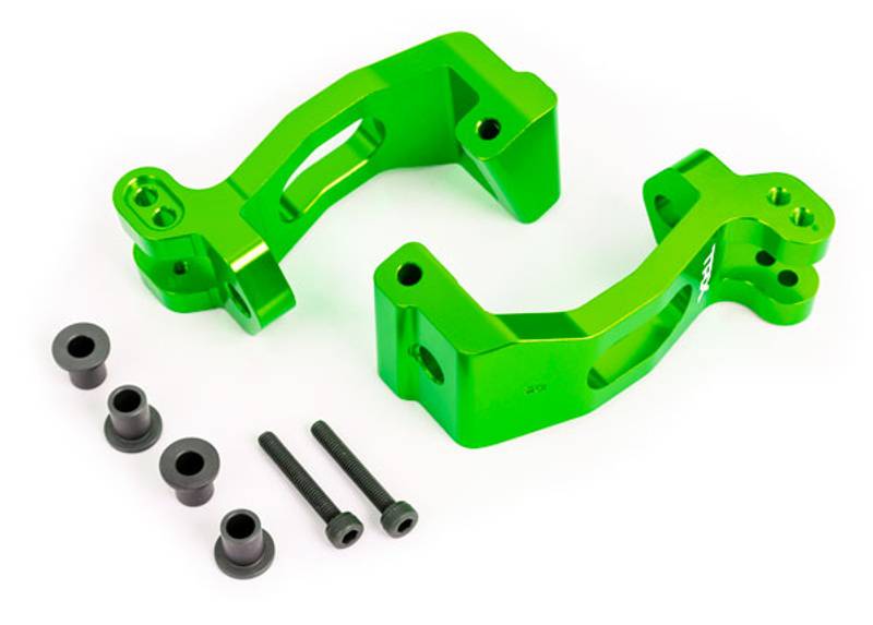 Traxxas 9532G Caster Blocks (C-Hub) Alu Green L+R Sledge