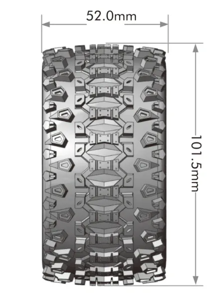 Louise 3388SM Tires & Wheels ST-UPHILL Mini Maxx/ XRT (0 & 1/2 Offset Hex) (2)
