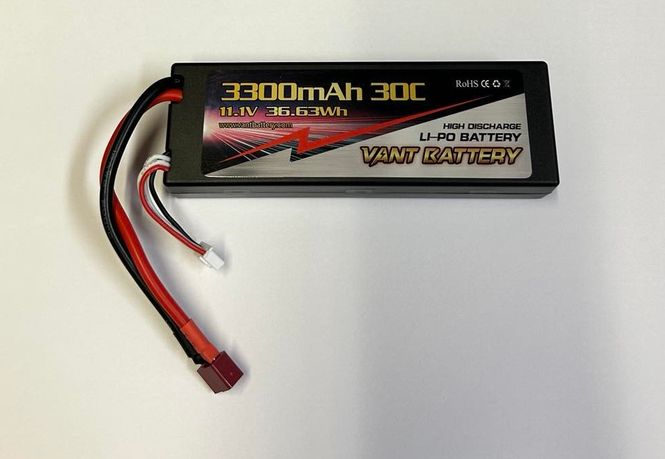 Hovedbilde Vant HARD CASE: 11.1V 3300mAh 30C -SQUARE CASE -DEANS ...