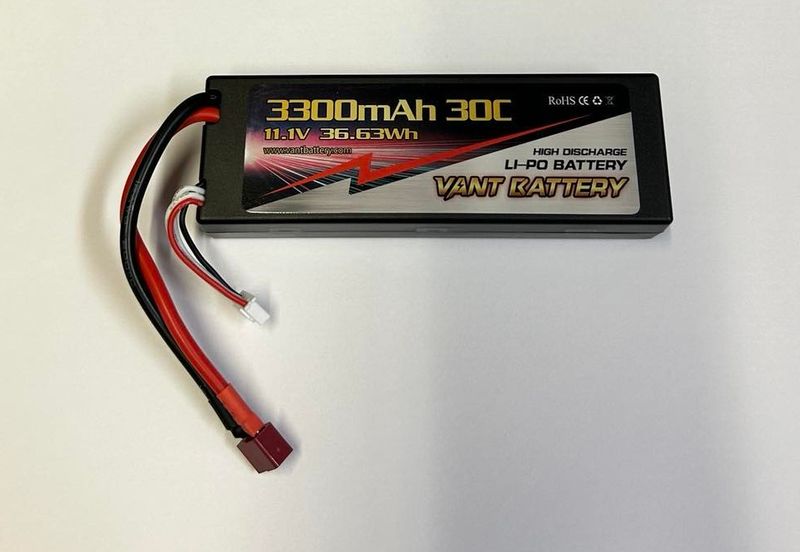 Vant HARD CASE: 11.1V 3300mAh 30C -SQUARE CASE -DEANS XH