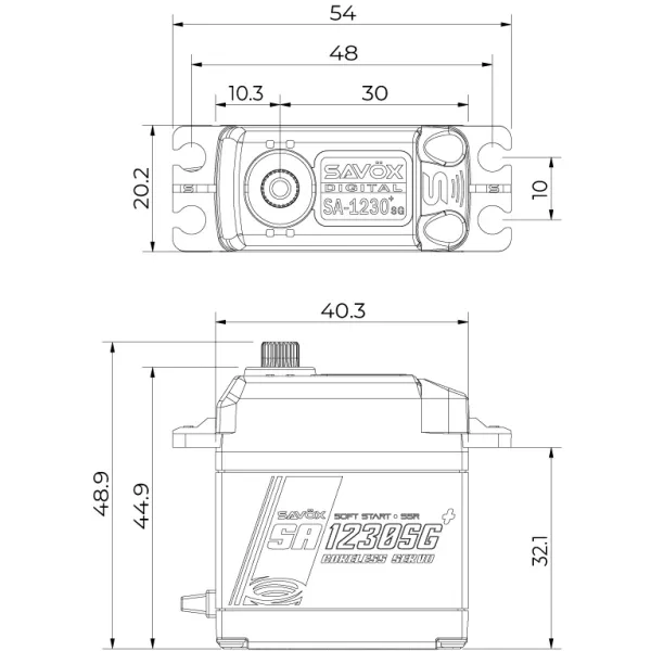 Savox SA-1230SG Plus Servo 36Kg 0,16s Alu Coreless Steel Gear